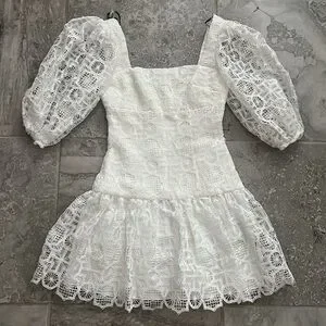 chinese dress ladies Short Sleeve Lace Sheath 8 / Night Sky main image 1